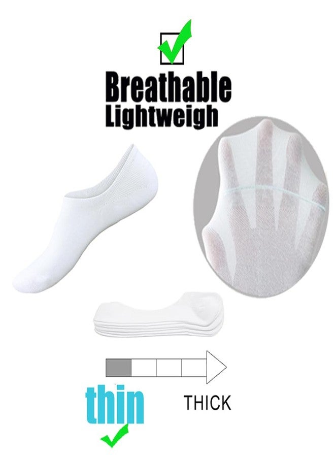 RICHBULL 12 Pairs No Show Socks for Women & Men,Low Cut Socks Breathable Casual Socks Thin Sock Non-Slip (white) - Image 2